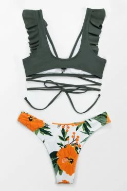 Coupon π Cupshe Olive and Floral Ruffle Lace Up π Bikini π 7 Coupon π Cupshe Olive and Floral Ruffle Lace Up π Bikini π -Cupshe Online Shop 2 46f0610d a44f 427c a451 9a60c35be6ea