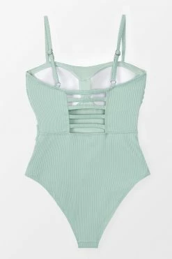 Buy ✨ Cupshe Anahi Green Square Neck Belted One Piece 🩱 Swimsuit 🤩 -Cupshe Online Shop 2 4 f75800b7 cdc7 4790 8647 961d7eddcd54
