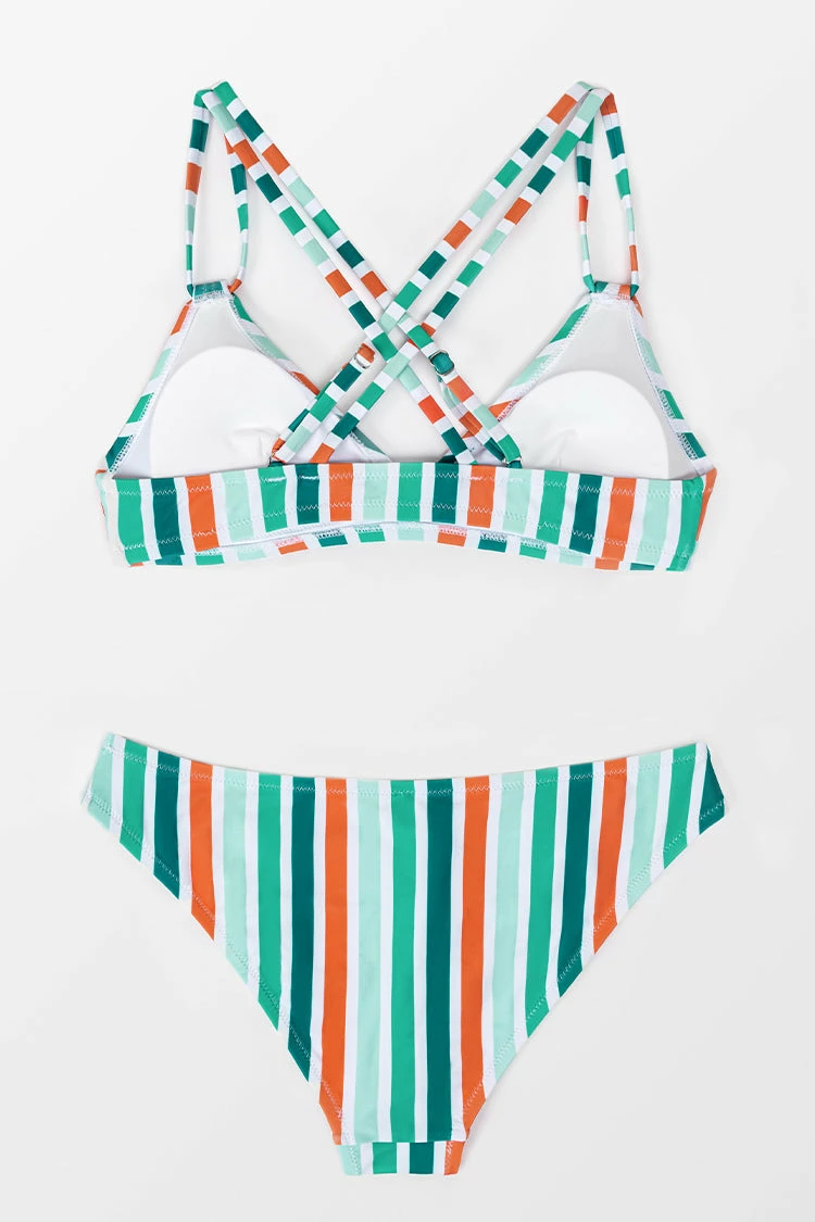 Cheapest π Cupshe Alaina Striped Crisscross Back π Bikini π 2 Cheapest π Cupshe Alaina Striped Crisscross Back π Bikini π - Image 2