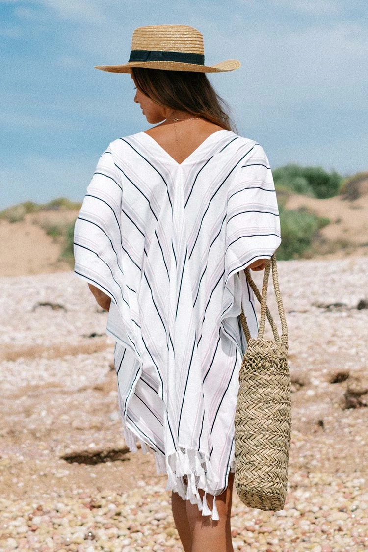 Promo π Cupshe Autumn Striped Tassel Trim Kimono π 2 Promo π Cupshe Autumn Striped Tassel Trim Kimono π - Image 2