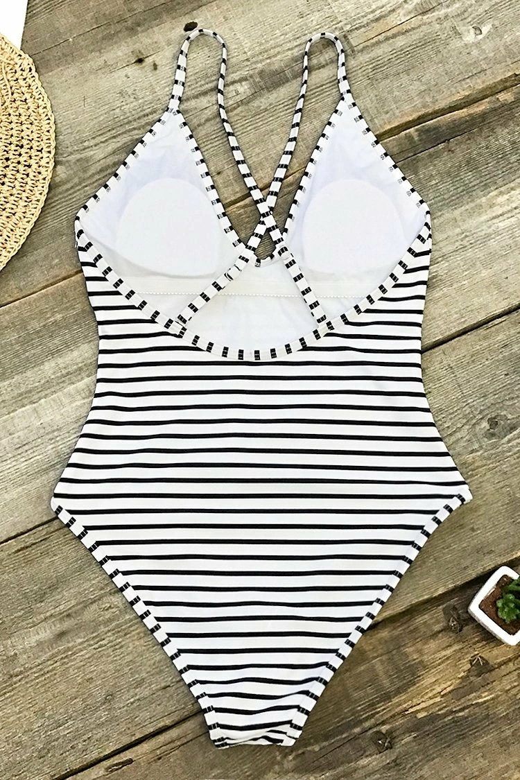 Wholesale ✔️ Cupshe Lasting Appeal Stripe One Piece 🩱 Swimsuit 🧨 4 Wholesale ✔️ Cupshe Lasting Appeal Stripe One Piece 🩱 Swimsuit 🧨 - Image 4