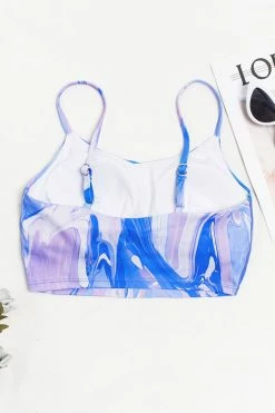 Discount 🌟 Cupshe Spring Fling U-neck Marble Ruched Sports Bra 😀 -Cupshe Online Shop 2 615f39c7 300b 49a0 947f b791abc223c9