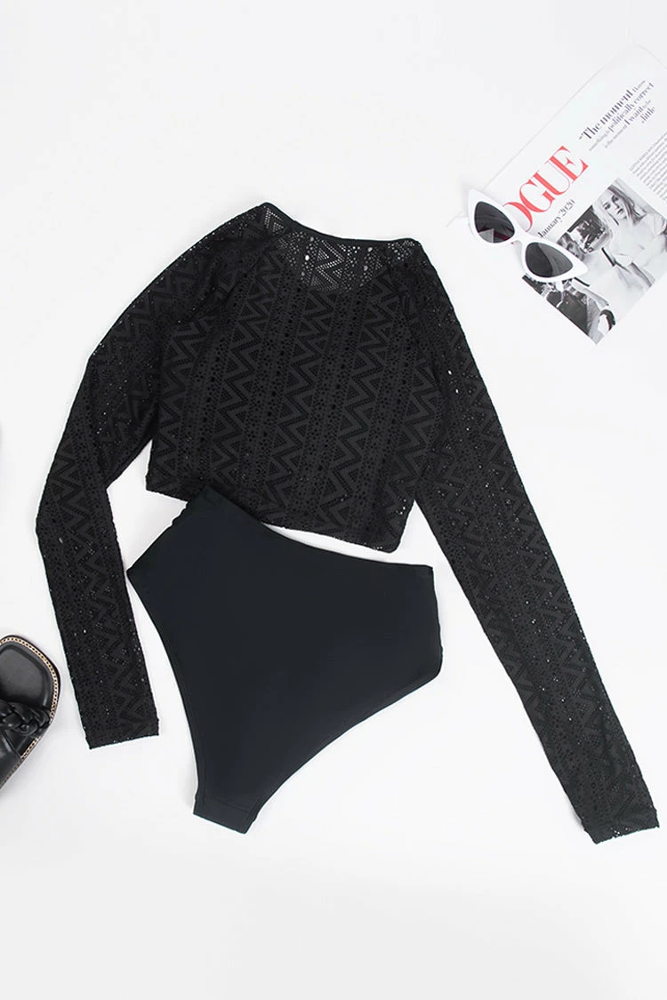 Cheapest 😀 Cupshe Royalty Black Ruched Long Sleeve Tankini ❤️ 4 Cheapest 😀 Cupshe Royalty Black Ruched Long Sleeve Tankini ❤️ - Image 4