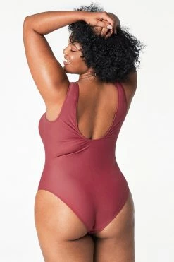 Deals 🎁 Cupshe Marsala V-Neckline Plus Size One Piece 🩱 Swimsuit 🎁 -Cupshe Online Shop 2 83eb8c1a b7c5 49dd 8827 a9a25a904b6e