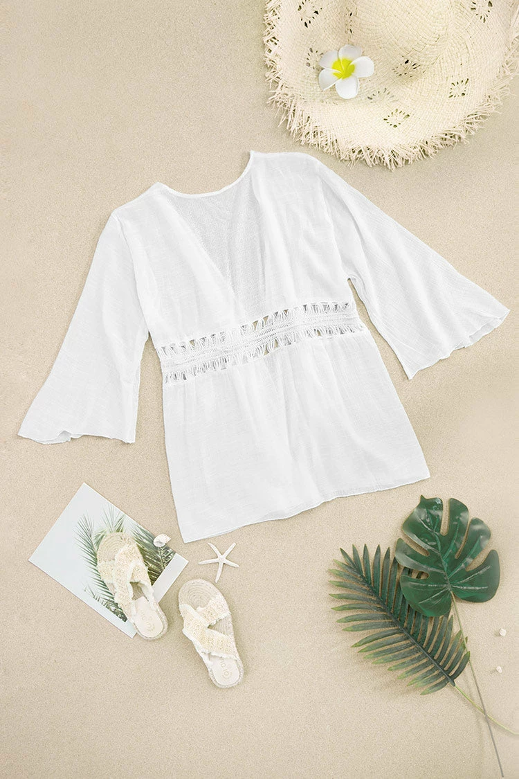 Hot Sale 🤩 Cupshe Leila Crochet Tassel Drawstring Kimono 🧨 5 Hot Sale 🤩 Cupshe Leila Crochet Tassel Drawstring Kimono 🧨 - Image 5