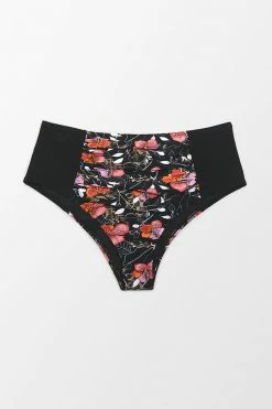 Buy 🔥 Cupshe Black Floral High Waisted Plus Size 👙 Bikini Bottom ✔️ -Cupshe Online Shop 2 9146ab64 82de 4f6d b1da 9223a5090841