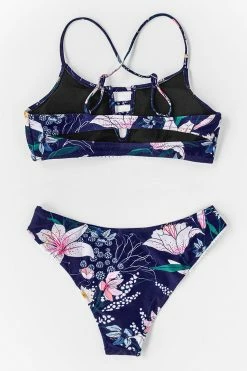 Buy 🔥 Cupshe Navy Floral Cutout 👙 Bikini 🎁 -Cupshe Online Shop 2 9384194b 282c 4436 93ca a8fabde8e061