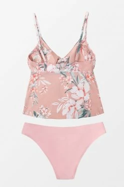 Promo 🎉 CUPSHE Breana Floral V-neck Cut Out Low Waisted Tankini ✔️ -Cupshe Online Shop 2 986718d2 bc36 42a8 a507 49eb1b6894ca