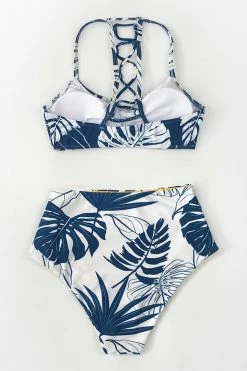 Best reviews of 🎉 Cupshe Blue and White Leafy High Waisted 👙 Bikini ✔️ -Cupshe Online Shop 2 98c560bb 01d1 4347 bbb1 a60306d97283