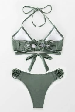Top 10 👏 Cupshe Dusty Green Strappy Wrap 👙 Bikini 😀 -Cupshe Online Shop 2 b06ee310 09e7 4167 ac53 37f164e8ae38