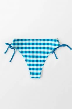 Cheap 🤩 Cupshe Blue And White Plaid Side Drawstring 👙 Bikini Bottom 👍 -Cupshe Online Shop 2 b4c2015e 0ad2 4ccc 91e2 a1b0d8e2f18a
