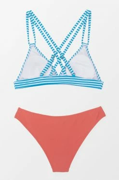 New ❤️ Cupshe Briella Triangle Striped and Peachy Crisscross 👙 Bikini ✔️ -Cupshe Online Shop 2 b7ee1d6d 86de 4200 a20a e772570012d7