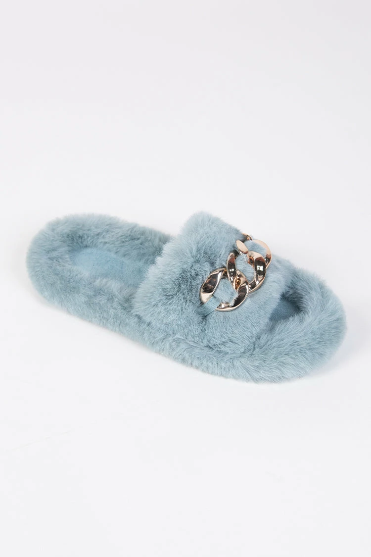 Cheapest π Cupshe Brownstone Fluffy Chain Decor Slippers β 2 Cheapest π Cupshe Brownstone Fluffy Chain Decor Slippers β - Image 2