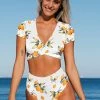 Flash Sale ✨ Cupshe Amina Fruit Print Wrap High Waisted 👙 Bikini 🎁