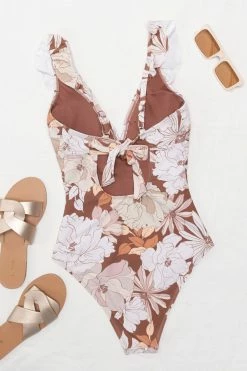 Buy 🧨 Cupshe Kari Floral Ruffle One Piece 🩱 Swimsuit 🎉 -Cupshe Online Shop 2 cc3df8db ce8c 486b be58 d31e677e7620