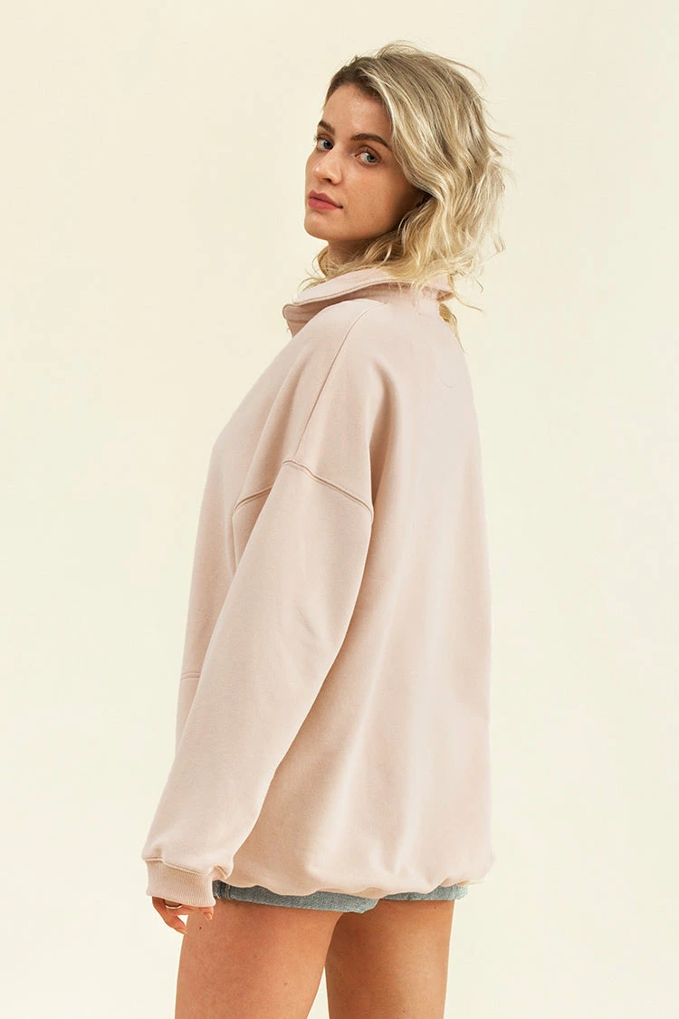 Wholesale β Cupshe Tutti Frutti Cream Oversized Collared Sweatshirt π 2 Wholesale β Cupshe Tutti Frutti Cream Oversized Collared Sweatshirt π - Image 2