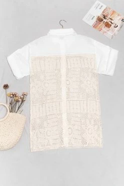 Best Pirce 🔥 Cupshe Katelynn Crochet Button-up Shirt Kimono 🤩 -Cupshe Online Shop 2 dd5c3639 095c 47f5 bff5 bee735428b25