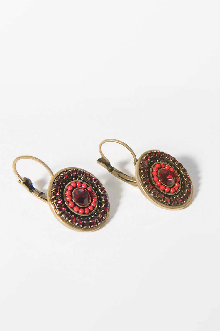 Hot Sale π€© Cupshe Gossip Red Boho Geometric Round Earrings π 2 Hot Sale π€© Cupshe Gossip Red Boho Geometric Round Earrings π - Image 2