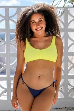 Flash Sale ✨ Cupshe Yellow And Navy Buttoned Tank 👙 Bikini 👍 -Cupshe Online Shop 2 e0b4e114 f493 4a18 8104 cdbf756fe269