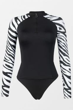 Discount 🧨 Cupshe Zahra Zebra Print High Neck Long Sleeve Tankini ✔️ -Cupshe Online Shop 2 e2e20213 5299 49ea 9802 f4d5b635799b