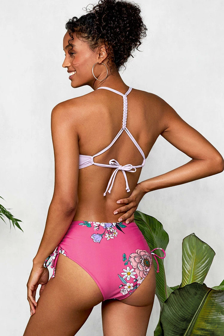 Flash Sale π Cupshe Light Purple and Floral Braided Back π Bikini β€οΈ 2 Flash Sale π Cupshe Light Purple and Floral Braided Back π Bikini β€οΈ - Image 2