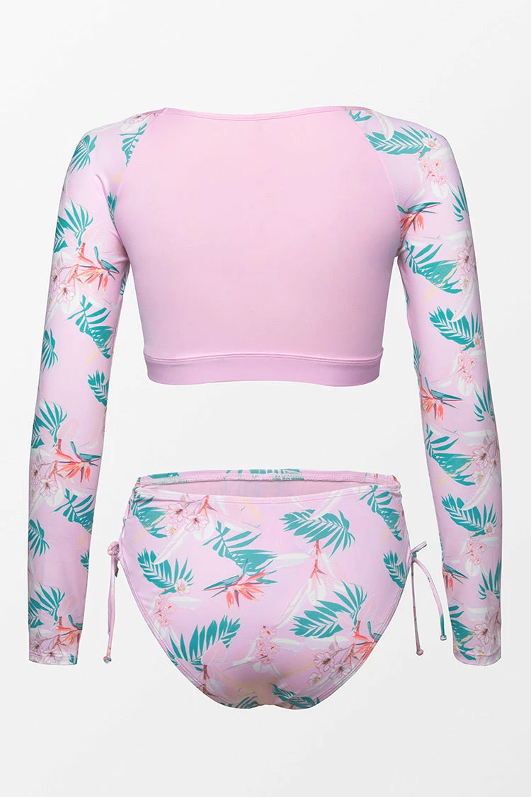Best Sale ✨ Cupshe Emerson Tropical Long Sleeve Lace-up Tankini 🧨 4 Best Sale ✨ Cupshe Emerson Tropical Long Sleeve Lace-up Tankini 🧨 - Image 4