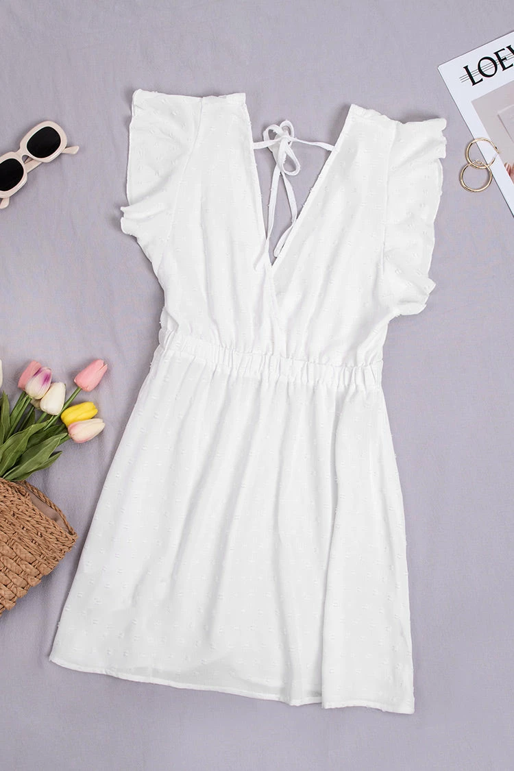 Brand new 🧨 Cupshe Aniyah White Plunge Ruffle Cover Up 👏 4 Brand new 🧨 Cupshe Aniyah White Plunge Ruffle Cover Up 👏 - Image 4