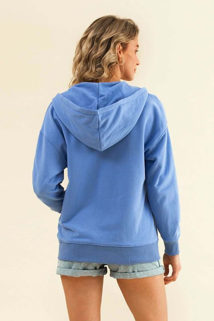 Discount π€© Cupshe Funny Bunny Blue Full-Zip Hoodie π 2 Discount π€© Cupshe Funny Bunny Blue Full-Zip Hoodie π - Image 2