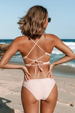 Coupon ⭐ Cupshe Sweet Pink Solid Lace Up 👙 Bikini ⭐ -Cupshe Online Shop 2 ff299659 cc70 40c0 b723 11e70495997d