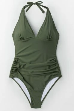Best Pirce 👍 Cupshe Mossy Green Ruched One Piece 🩱 Swimsuit ✨ -Cupshe Online Shop 3 058ede9f 57e7 46fb 8771 a206c92d394e