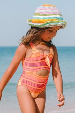 Discount ❤️ Cupshe Girls' Mercury Stripe Bunny Tie Front One Piece 🩱 Swimsuit 🔥 -Cupshe Online Shop 3 0860091e 385b 48fc 90be 2fc096bf11fa