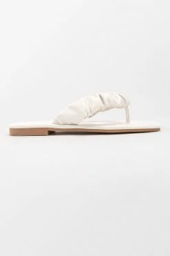 Best Sale 👏 Cupshe White Orchid Ruched Thong Sandals 🌟 -Cupshe Online Shop 3 0cf5d195 d18c 4933 bb98 aefa3d3ebf82