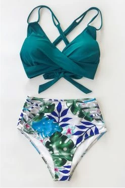 Hot Sale 🌟 Cupshe Tropical Palms Twist-Front High Waisted 👙 Bikini 🎉 -Cupshe Online Shop 3 15e1005d 4b8c 4c36 9c37 a9abbf2a2c12