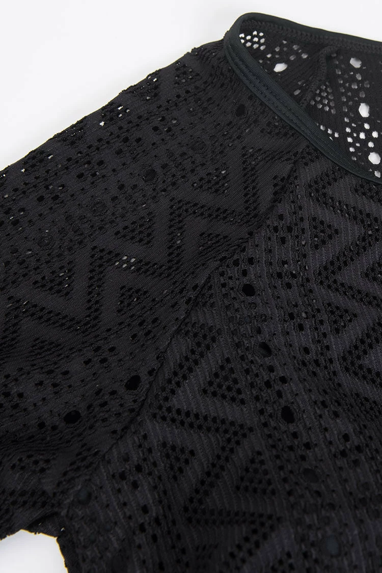 Cheapest 😀 Cupshe Royalty Black Ruched Long Sleeve Tankini ❤️ 5 Cheapest 😀 Cupshe Royalty Black Ruched Long Sleeve Tankini ❤️ - Image 5