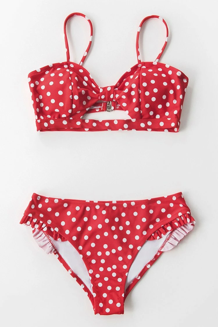 Best Pirce π Cupshe Red Polka Dot Cutout π Bikini π 6 Best Pirce π Cupshe Red Polka Dot Cutout π Bikini π - Image 6