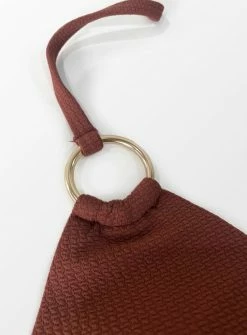 Wholesale ✔️ Cupshe Denver Brown O-ring Back Tie Halter 👙 Bikini ✨ -Cupshe Online Shop 3 26612660 0a5a 472c 8729 799133598c2c