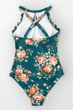 Discount 🧨 Cupshe Teal Floral Scalloped One Piece 🩱 Swimsuit 🌟 -Cupshe Online Shop 3 2a852b4c 1d17 48bb ad70 8b8a77653472