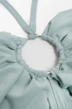 Buy ⌛ Cupshe Oakleigh Green O-ring Halter Tea Length 👗 Dress 😀 -Cupshe Online Shop 3 336035ce facf 48fc 9d6b 98cf58f6e6c1