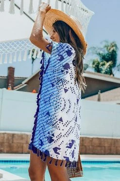 Outlet ❤️ Cupshe Geometric Print Tassel Trim Cover Up ⭐ -Cupshe Online Shop 3 34bf56f2 90ab 4c1a 8373 f07691e99b5a