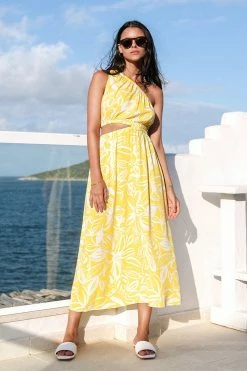 Buy 👍 Cupshe Ashly Floral One Shoulder Cut-out 👗 Dress 🌟