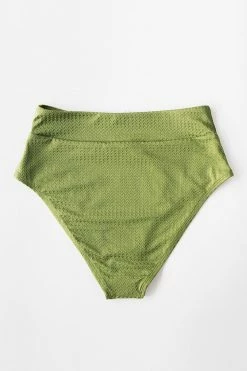 Deals 🛒 Cupshe Green Textured High Waisted 👙 Bikini Bottom ✨ -Cupshe Online Shop 3 3fb0efa0 bdba 4a8f 8962 232bc43dd98f