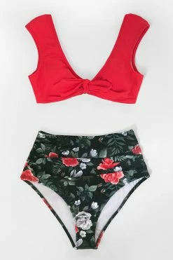 Discount 🛒 Cupshe Red Floral High-Waisted 👙 Bikini Bottom 💯 -Cupshe Online Shop 3 4469474d 497c 4e8b ab7d e86c89c394f9
