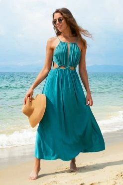 Flash Sale 🌟 Cupshe Ruth Moss Green Keyhole Cutout Sleeveless 👗 Dress ⭐ -Cupshe Online Shop 3 4849eb08 a29c 48b6 9f77 62056475d405