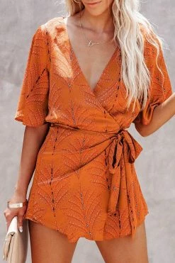 Hot Sale ⭐ Cupshe Annamarie Plunge Tie Waist Romper ❤️ -Cupshe Online Shop 3 561e547c f59a 4ed1 b9d3 8a8b9ea13ff8