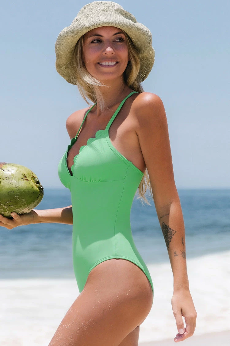 Best Pirce π Cupshe Joyful Retro Scalloped One Piece π©± Swimsuit π― 3 Best Pirce π Cupshe Joyful Retro Scalloped One Piece π©± Swimsuit π― - Image 3
