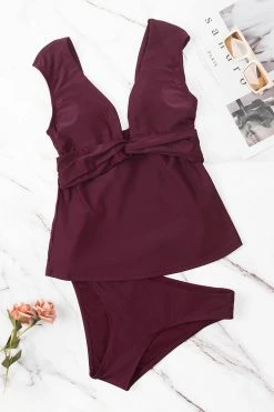 Best Sale ⭐ Cupshe Shangrila Solids Twist Tankini & Standard Rise Hipster Bottom Set ✔️ -Cupshe Online Shop 3 672529e0 f933 4c12 8290 c031fdb913f0