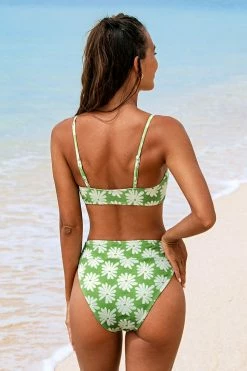Coupon 🌟 Cupshe Light Green Floral High Waisted 👙 Bikini Bottom ✨ -Cupshe Online Shop 3 6f44b222 2c6f 4225 ae3c dfe0d0586b44