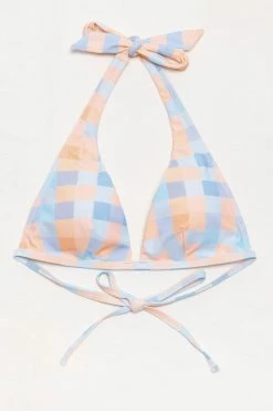 Buy ✔️ Cupshe Jaida Checkered Back Tie Halter 👙 Bikini Top 🎉 -Cupshe Online Shop 3 80f180f7 577f 4945 9144 36a284270ba3