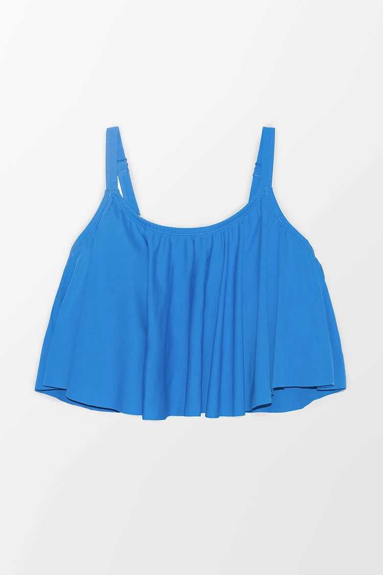 Best deal π Cupshe Stacey Blue Ruffle Plus Size Tankini Top π 3 Best deal π Cupshe Stacey Blue Ruffle Plus Size Tankini Top π - Image 3
