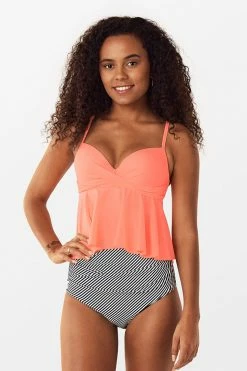 Coupon ⌛ Cupshe Peachy Cute Twist Criss Cross High Waisted Tankini 😀 -Cupshe Online Shop 3 a99d973e 9792 4078 a2c1 cb605f3d3502